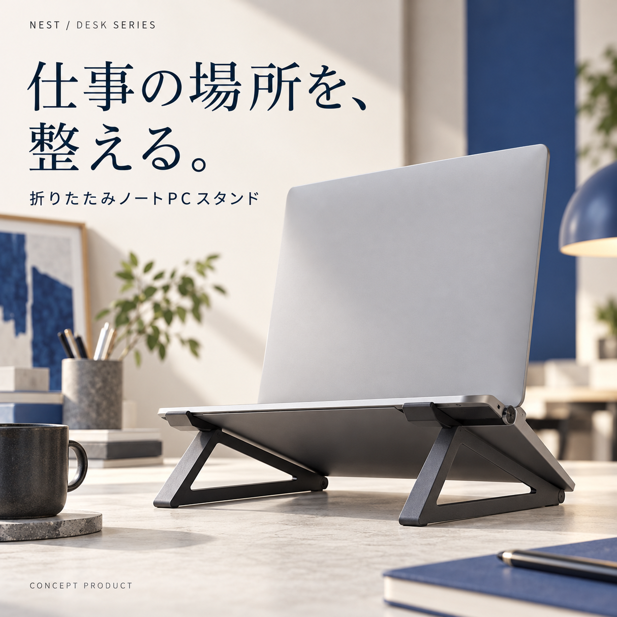 NEST / ノートPCスタンド / 01 / 商品とコンセプト